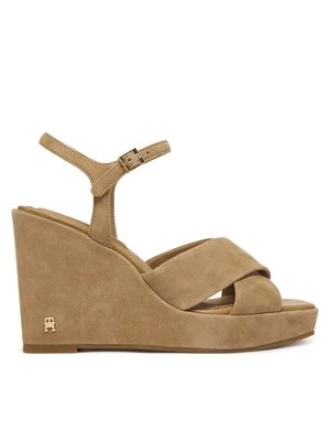 Obrázek produktu Tommy Hilfiger Sandály Suede Wrapped High Wedge FW0FW09218 Hnědá