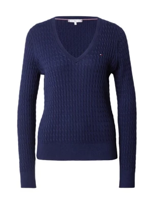 Obrázek produktu TOMMY HILFIGER Svetr 'Cable'  námořnická modř / tmavě modrá / červená / bílá