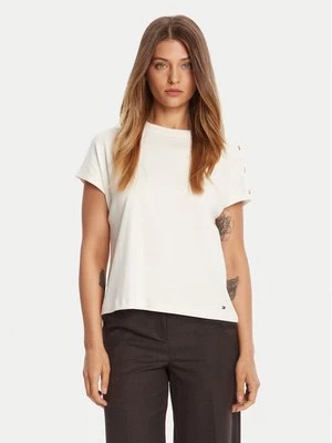 Obrázek produktu Tommy Hilfiger T-Shirt Gold Button WW0WW47455 Écru Regular Fit Krémová