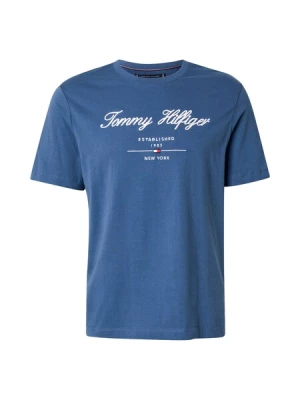 Obrázek produktu TOMMY HILFIGER Tričko 'Textured Logo'  modrá / námořnická modř / červená / bílá