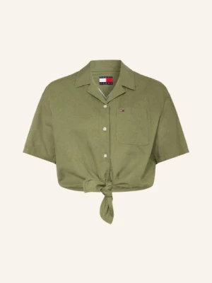 Obrázek produktu Tommy Jeans Blůza S Lnem olivová