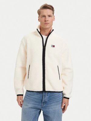 Obrázek produktu Tommy Jeans Fleecová mikina Teddy DM0DM22345 Bílá Relaxed Fit
