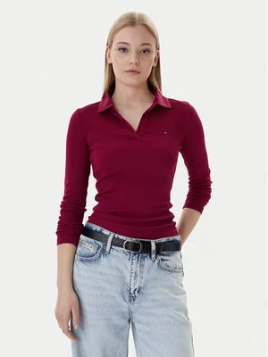 Obrázek produktu Tommy Jeans Halenka Essential DW0DW21933 Bordó Slim Fit