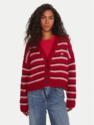 Obrázek produktu Tommy Jeans Kardigan Badge DW0DW21678 Červená Relaxed Fit