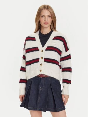 Obrázek produktu Tommy Jeans Kardigan Badge DW0DW21678 Écru Relaxed Fit Krémová