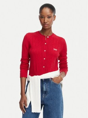 Obrázek produktu Tommy Jeans Kardigan Pointelle DW0DW22931 Červená Regular Fit