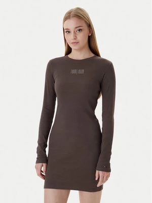 Obrázek produktu Tommy Jeans Každodenní šaty Linear DW0DW21902 Hnědá Slim Fit