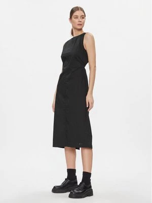 Obrázek produktu Tommy Jeans Koktejlové šaty Tjw Open Back Cotton Midi Dress DW0DW17431 Černá Slim Fit