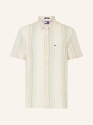 Obrázek produktu Tommy Jeans Košile S Krátkým Rukávem Regular Fit krémová / béžová / zelená