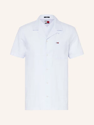 Obrázek produktu Tommy Jeans Košile S Krátkým Rukávem Regular Fit Se Lnem tmavě modrá