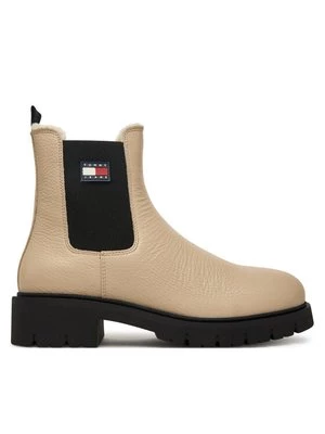 Obrázek produktu Tommy Jeans Kotníková obuv s elastickým prvkem Tjw Chelsea Boot Wl EN0EN02826 Écru Krémová