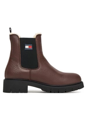 Obrázek produktu Tommy Jeans Kotníková obuv s elastickým prvkem Tjw Chelsea Boot Wl EN0EN02826 Hnědá