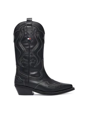Obrázek produktu Tommy Jeans Kovbojská obuv Archive Cowboy Boot Leather EN0EN03046 Černá