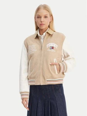Obrázek produktu Tommy Jeans Kožená bunda Suede Varsity DW0DW22769 Béžová Regular Fit