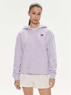 Obrázek produktu Tommy Jeans Mikina Badge DW0DW17955 Fialová Relaxed Fit