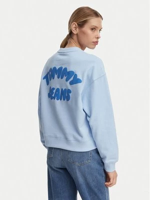 Obrázek produktu Tommy Jeans Mikina Bubble Logo DW0DW22366 Světle modrá Boxy Fit