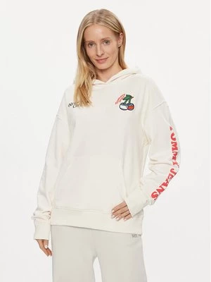 Obrázek produktu Tommy Jeans Mikina Cherry DW0DW17707 Bílá Relaxed Fit
