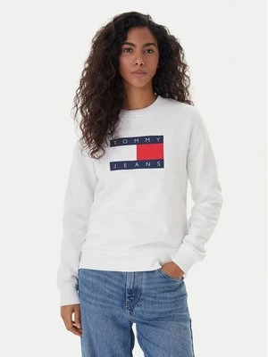 Obrázek produktu Tommy Jeans Mikina Flag DW0DW22564 Écru Regular Fit