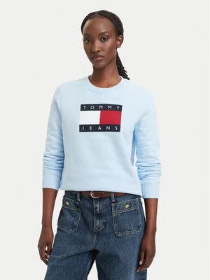 Obrázek produktu Tommy Jeans Mikina Flag DW0DW22564 Světle modrá Regular Fit