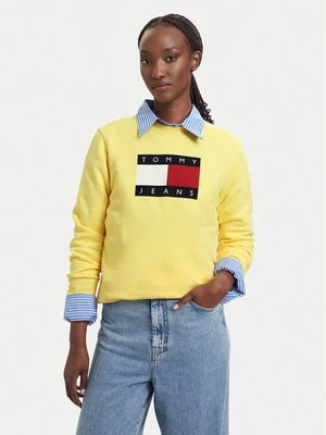 Obrázek produktu Tommy Jeans Mikina Flag DW0DW22564 Světle žlutá Regular Fit
