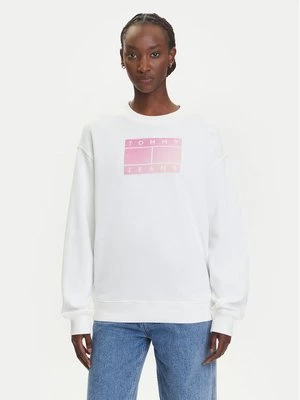 Obrázek produktu Tommy Jeans Mikina Gradient Flag DW0DW21396 Bílá Relaxed Fit