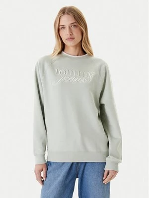 Obrázek produktu Tommy Jeans Mikina Script DW0DW21196 Zelená Regular Fit