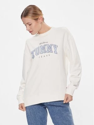 Obrázek produktu Tommy Jeans Mikina Tjw Rlx Varsity Luxe Crew DW0DW17339 Bílá Regular Fit
