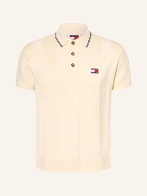Obrázek produktu Tommy Jeans Pletené Polo Tričko krémová / tmavě modrá