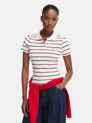 Obrázek produktu Tommy Jeans Polokošile DW0DW22327 Bílá Slim Fit