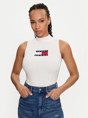 Obrázek produktu Tommy Jeans Rolák Center Flag DW0DW18527 Écru Slim Fit Krémová