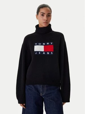 Obrázek produktu Tommy Jeans Rolák Flag DW0DW22108 Černá Relaxed Fit