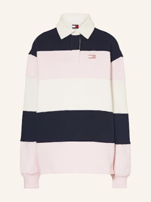 Obrázek produktu Tommy Jeans Rugbyové Tričko růžová / tmavě modrá / krémová
