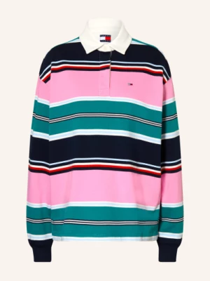 Obrázek produktu Tommy Jeans Rugbyové Tričko růžová / zelená / tmavě modrá