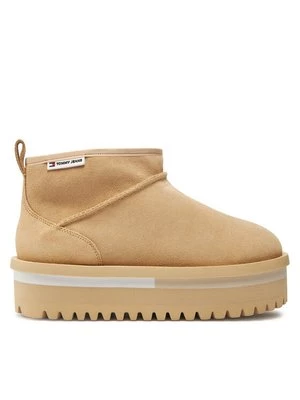 Obrázek produktu Tommy Jeans Sněhule Tjw Suede Flatform Boot Wl EN0EN02599 Béžová
