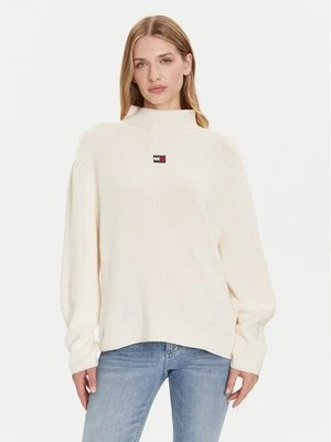 Obrázek produktu Tommy Jeans Svetr Badge DW0DW21676 Écru Relaxed Fit Krémová