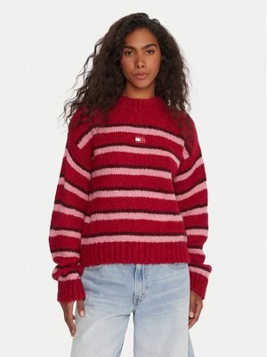 Obrázek produktu Tommy Jeans Svetr Badge DW0DW21679 Červená Relaxed Fit