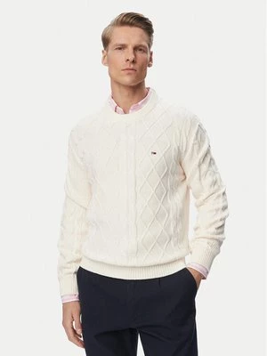 Obrázek produktu Tommy Jeans Svetr DM0DM23405 Krémová Regular Fit