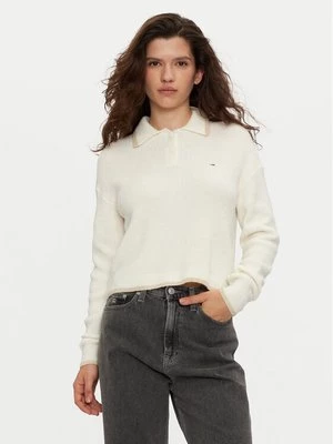 Obrázek produktu Tommy Jeans Svetr DW0DW19833 Écru Regular Fit Krémová
