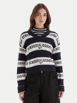 Obrázek produktu Tommy Jeans Svetr DW0DW21682 Tmavomodrá Regular Fit