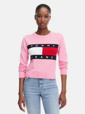 Obrázek produktu Tommy Jeans Svetr Flag DW0DW22930 Světle růžová Regular Fit
