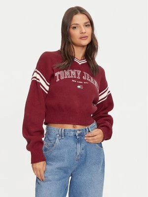 Obrázek produktu Tommy Jeans Svetr Varsity DW0DW18692 Červená Relaxed Fit