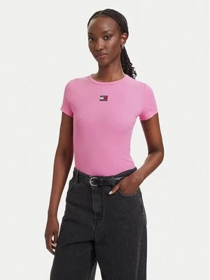 Obrázek produktu Tommy Jeans T-Shirt Badge DW0DW17881 Světle růžová Slim Fit