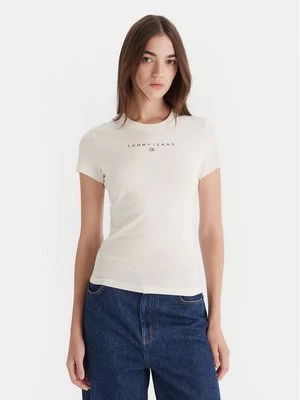 Obrázek produktu Tommy Jeans T-Shirt Bling Linear DW0DW21550 Bílá Slim Fit