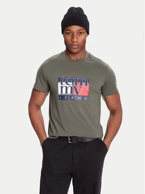 Obrázek produktu Tommy Jeans T-Shirt DM0DM21977 Khaki Regular Fit