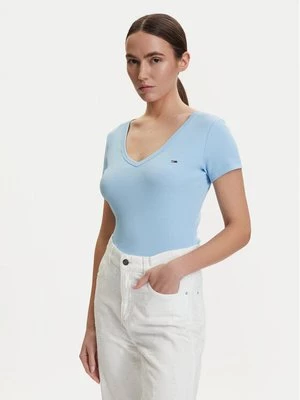 Obrázek produktu Tommy Jeans T-Shirt DW0DW17385 Světle modrá Slim Fit