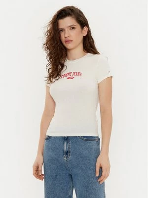 Obrázek produktu Tommy Jeans T-Shirt DW0DW19435 Écru Slim Fit Krémová