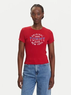 Obrázek produktu Tommy Jeans T-Shirt DW0DW21421 Červená Slim Fit