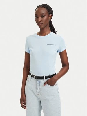 Obrázek produktu Tommy Jeans T-Shirt Ess Logo DW0DW23479 Světle modrá Slim Fit
