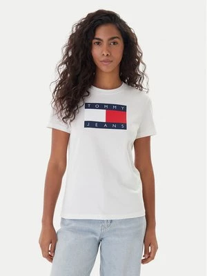 Obrázek produktu Tommy Jeans T-Shirt Flag DW0DW22562 Écru Regular Fit Krémová