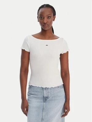 Obrázek produktu Tommy Jeans T-Shirt Lettuce Edge DW0DW22460 Écru Slim Fit Krémová